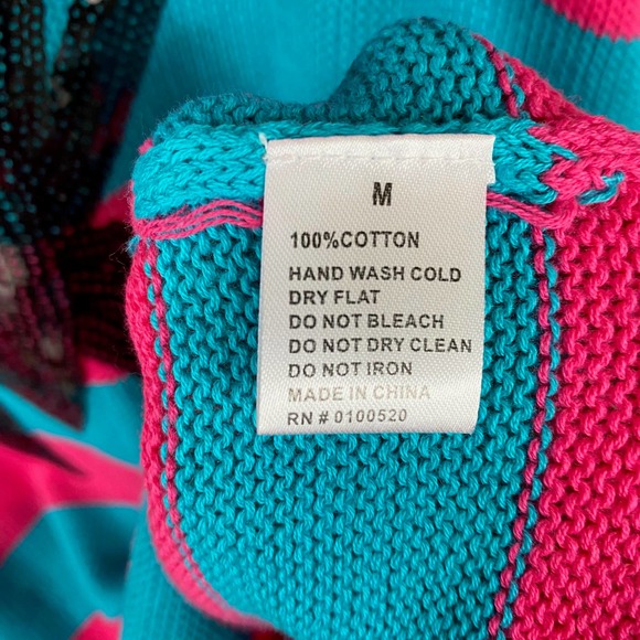 Spider Gwen blue and pink striped sweater Medium - Picture 9 of 9